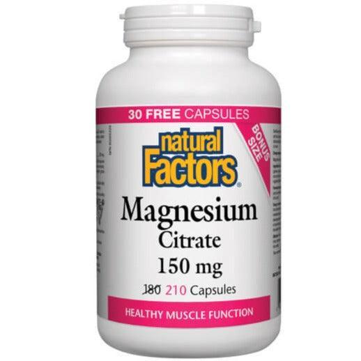 Natural Factors Magnesium Citrate 150mg 210 Caps For Cheap