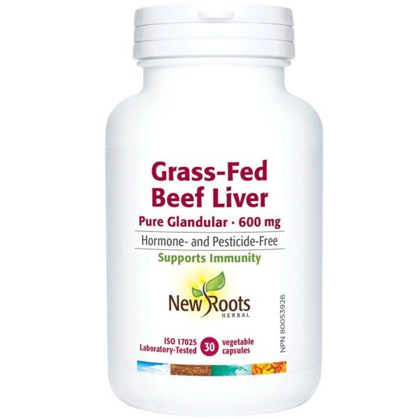 New Roots Grass-Fed Beef Liver 600mg 30 Veggie Caps Sale