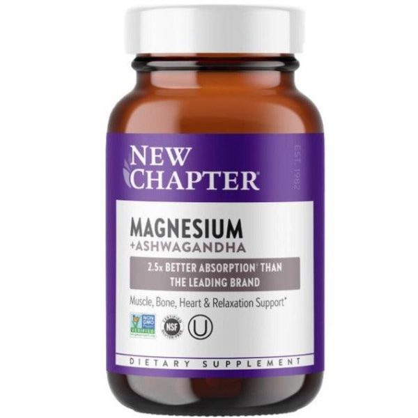 New Chapter Magnesium + Ashwagandha 60 Tablets For Sale