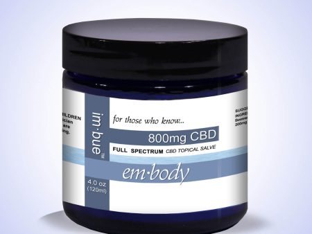 Imbue 800mg Embody CBD Salve of Full Spectrum Hemp Extract on Sale