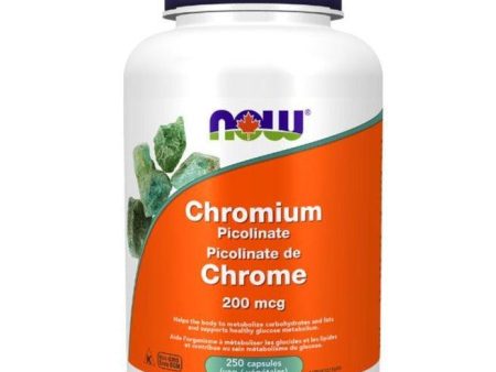 NOW Chromium Picolinate 200mcg 250 Capsules Hot on Sale