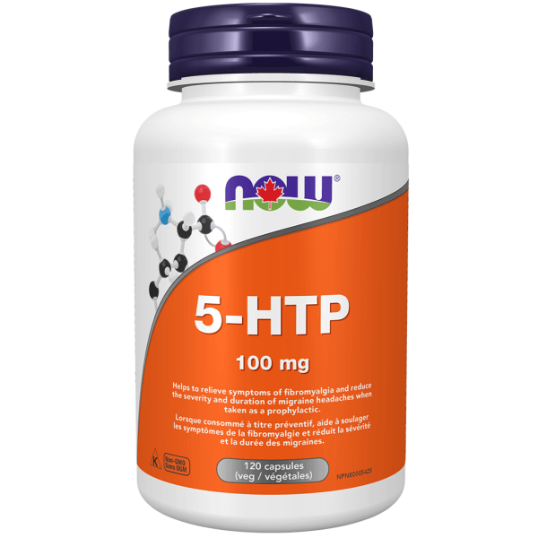 NOW 5-HTP 100mg 120 Veggie Caps Online now