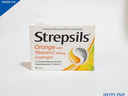 STREPSILS ORANGE WITH VITAMIN C 8 LOZENGES 100 MG Discount