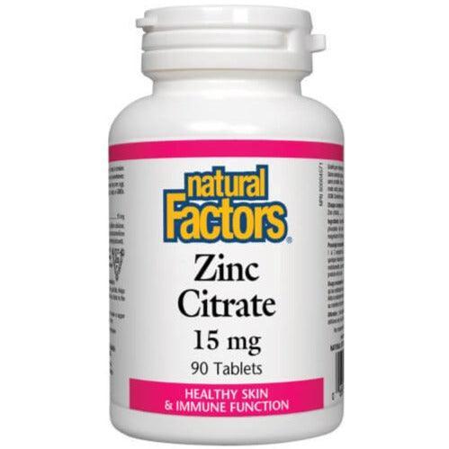 Natural Factors Zinc Citrate 15mg 90 Tabs Online now