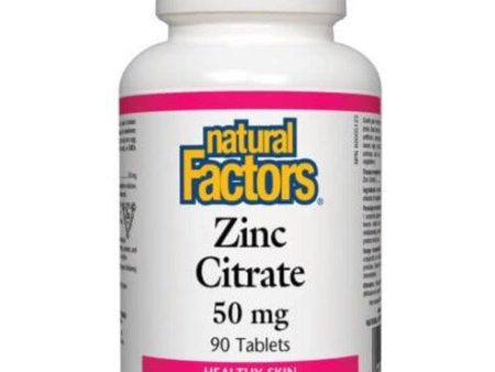 Natural Factors Zinc Citrate 50mg 90 Tabs on Sale