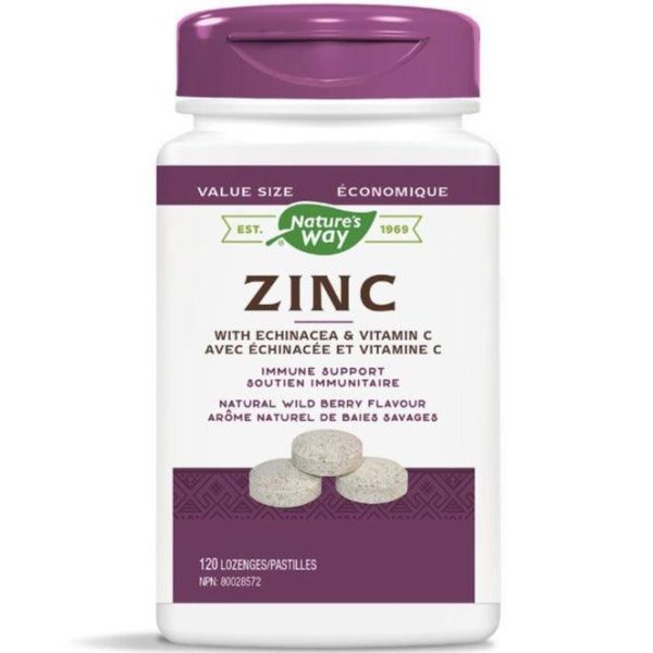 Nature s Way Zinc with Echinacea & Vitamin C 120 Lozenges For Discount