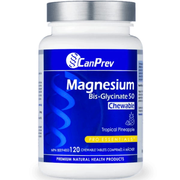 CanPrev Magnesium Bis-Glycinate 50 Tropical Pineapple 120 Chewable Tabs Online Sale